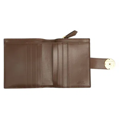 Pre-owned Fendi Brown Leather Wallet (bi-fold) ()