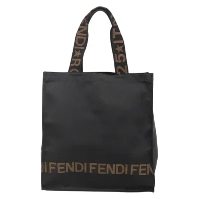 Pre-owned Fendi Cabas Black Synthetic Tote Bag ()