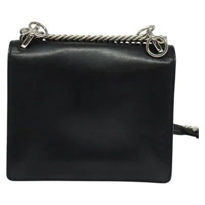 Pre-owned Fendi Kan I Black Leather Clutch Bag ()