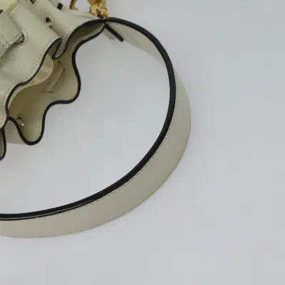 Pre-owned Fendi Mon Trésor White Canvas Shoulder Bag ()