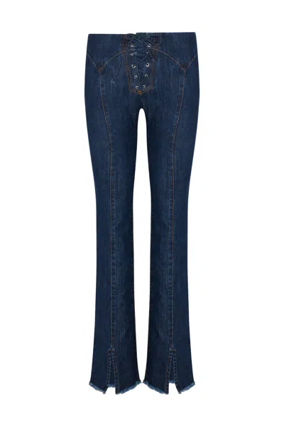 Ho25 Element Lace Up Jean In Blue
