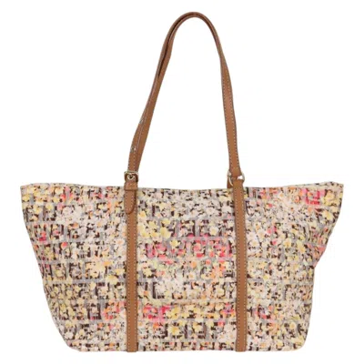 Pre-owned Fendi Roll Bag Beige Canvas Handbag () In Sand