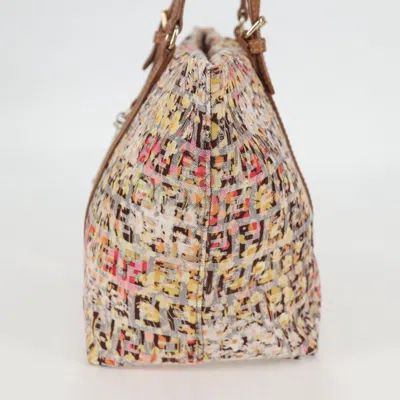 Pre-owned Fendi Roll Bag Beige Canvas Handbag () In Sand