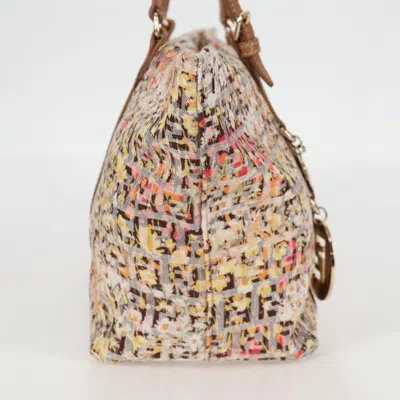 Pre-owned Fendi Roll Bag Beige Canvas Handbag () In Sand