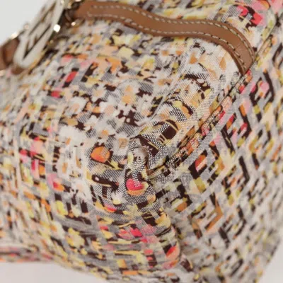 Pre-owned Fendi Roll Bag Beige Canvas Handbag () In Sand