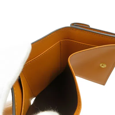 Pre-owned Fendi Yellow Leather Wallet (tri-fold) ()