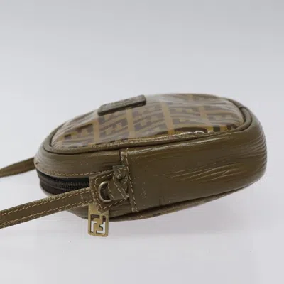 Pre-owned Fendi Zucchino Brown Canvas Shoulder Bag ()
