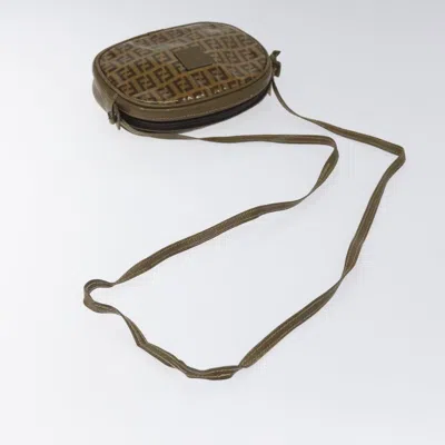 Pre-owned Fendi Zucchino Brown Canvas Shoulder Bag ()