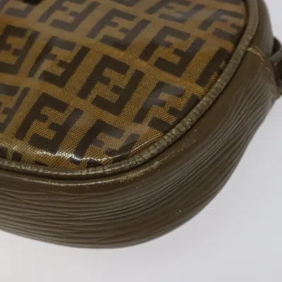 Pre-owned Fendi Zucchino Brown Canvas Shoulder Bag ()