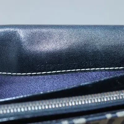 Pre-owned Fendi Zucchino Navy Canvas Wallet  () In Blue