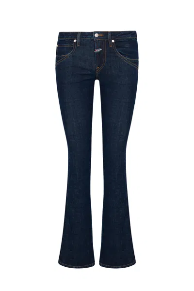 Ho25 Low Rise Flare Jean In Blue