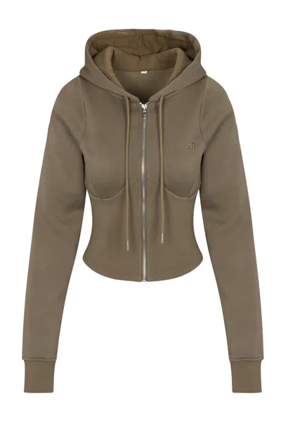 Ho25 Sadie Corset Hoodie In Green