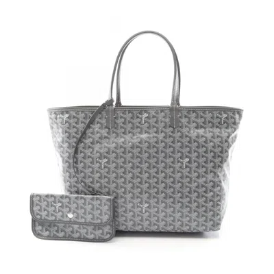Pre-owned Goyard Gray Multi-color Coated Canvas Leather Tote Bag ()