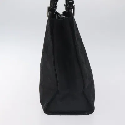 Pre-owned Gucci Bamboo Black Nylon Tote Bag ()