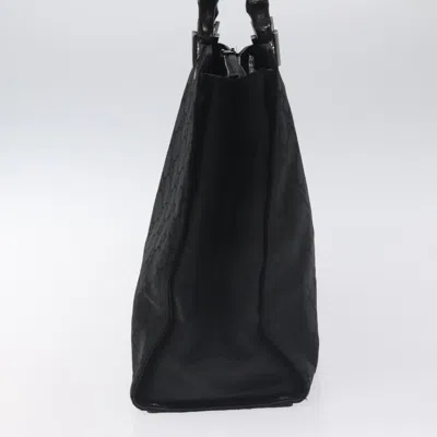 Pre-owned Gucci Bamboo Black Nylon Tote Bag ()