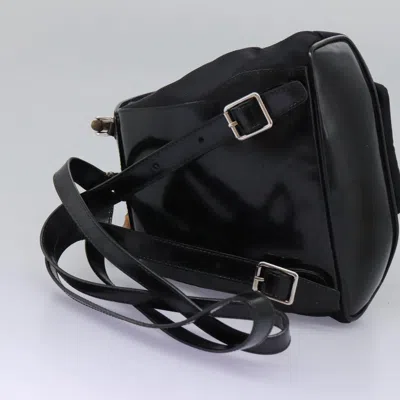 Pre-owned Gucci Bamboo Black Synthetic Backpack Bag ()
