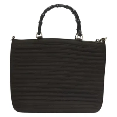 Pre-owned Gucci Bamboo Brown Nylon Tote Bag ()