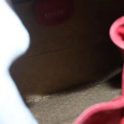 Pre-owned Gucci Bamboo Red Suede Backpack Bag ()