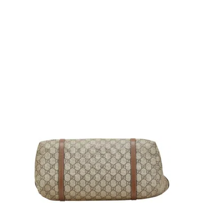 Pre-owned Gucci Beige Brown Leather Tote Bag ()