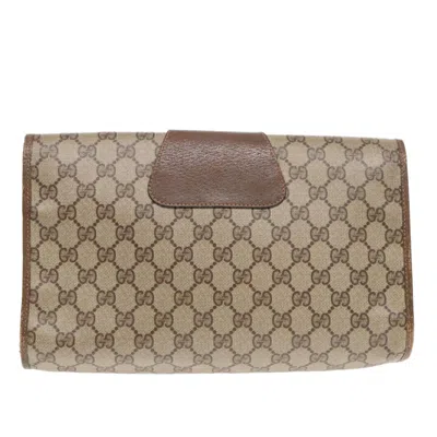 Pre-owned Gucci Beige Canvas Clutch Bag () In Sand