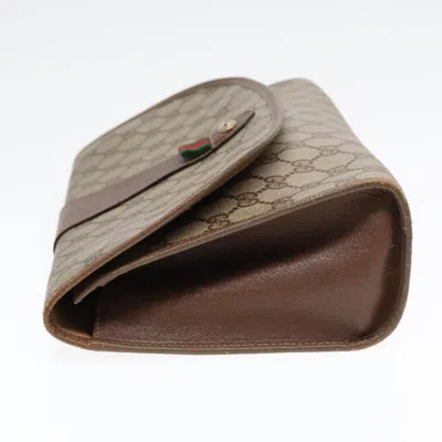 Pre-owned Gucci Beige Canvas Clutch Bag () In Sand