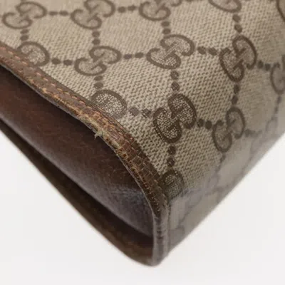 Pre-owned Gucci Beige Canvas Clutch Bag () In Sand