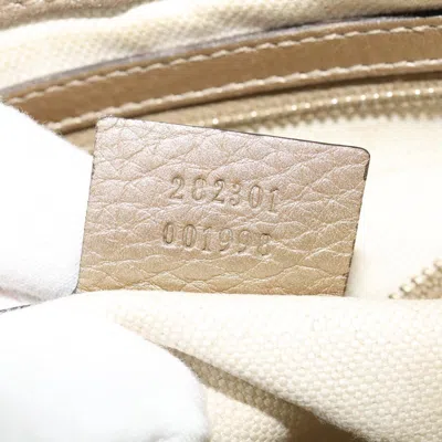 Pre-owned Gucci Bella Beige Canvas Shoulder Bag () In Sand