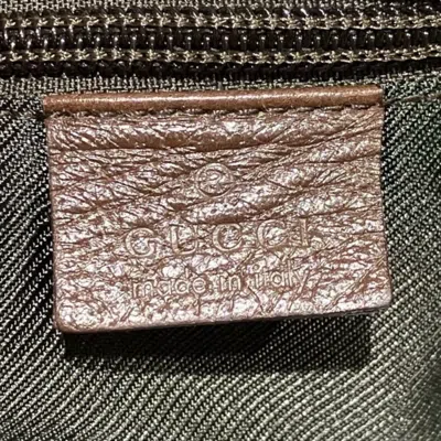 Pre-owned Gucci Brown Canvas Leather Tote Bag ()