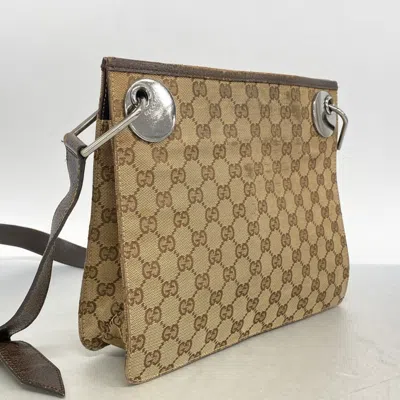 Pre-owned Gucci Brown Canvas Shoulder Bag ()