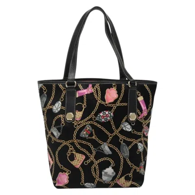 Pre-owned Gucci Charmy Black Silk Tote Bag ()