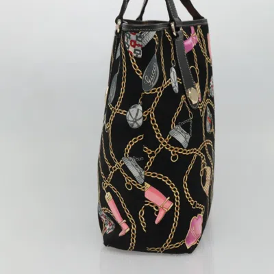 Pre-owned Gucci Charmy Black Silk Tote Bag ()