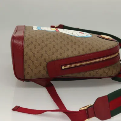 Pre-owned Gucci Doraemon Beige Canvas Backpack Bag () In Sand