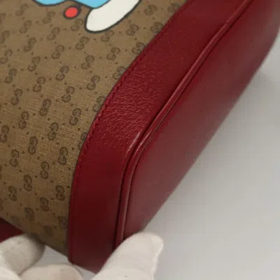 Pre-owned Gucci Doraemon Beige Canvas Backpack Bag () In Sand