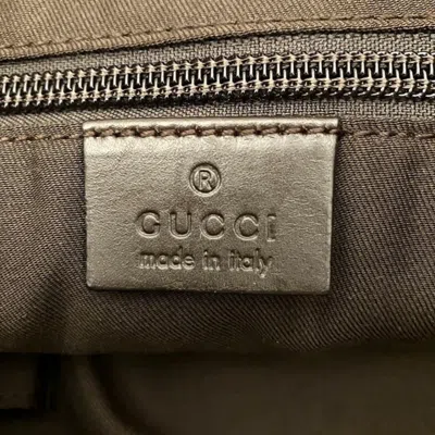 Pre-owned Gucci Gg Canvas Beige Brown Gg Canvas Leather Shoulder Bag () In Multi