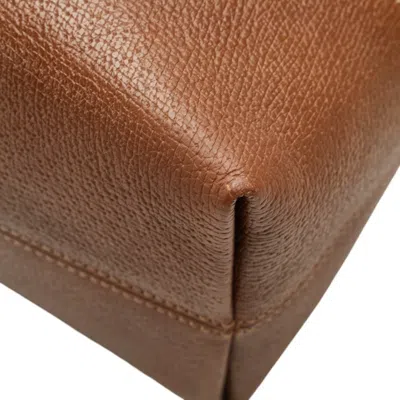 Pre-owned Gucci Gg Canvas Beige Brown Gg Canvas Leather Handbag Tote Bag ()