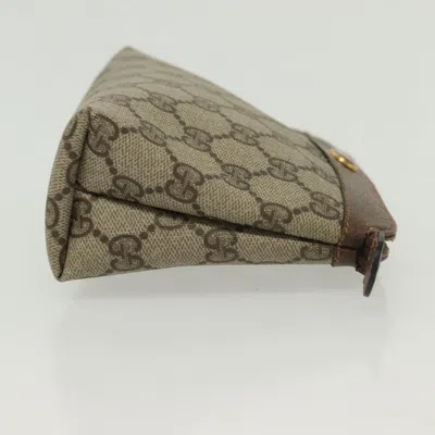 Pre-owned Gucci Gg Canvas Beige Canvas Clutch Bag () In Sand