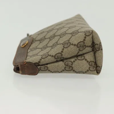 Pre-owned Gucci Gg Canvas Beige Canvas Clutch Bag () In Sand