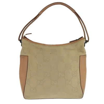 Pre-owned Gucci Gg Canvas Beige Canvas Shoulder Bag () In Sand