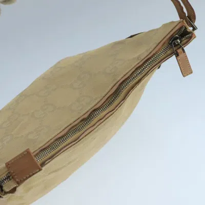 Pre-owned Gucci Gg Canvas Beige Canvas Shoulder Bag () In Sand