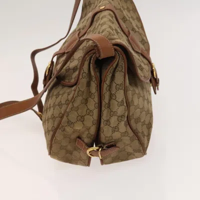 Pre-owned Gucci Gg Canvas Beige Canvas Shoulder Bag () In Sand
