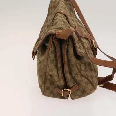 Pre-owned Gucci Gg Canvas Beige Canvas Shoulder Bag () In Sand