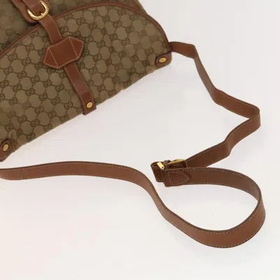 Pre-owned Gucci Gg Canvas Beige Canvas Shoulder Bag () In Sand