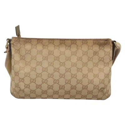Pre-owned Gucci Gg Canvas Beige Canvas Shoulder Bag () In Sand