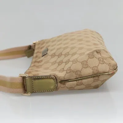 Pre-owned Gucci Gg Canvas Beige Canvas Shoulder Bag () In Sand