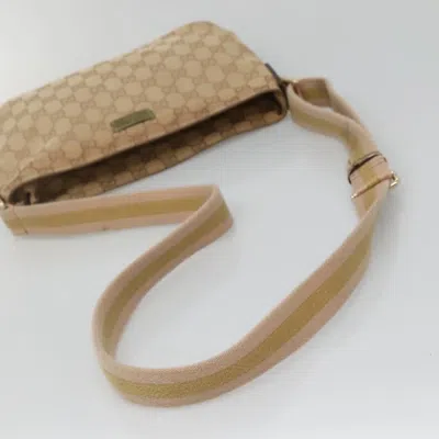 Pre-owned Gucci Gg Canvas Beige Canvas Shoulder Bag () In Sand