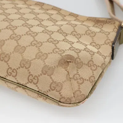 Pre-owned Gucci Gg Canvas Beige Canvas Shoulder Bag () In Sand