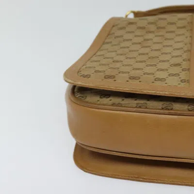 Pre-owned Gucci Gg Canvas Beige Canvas Shoulder Bag () In Sand