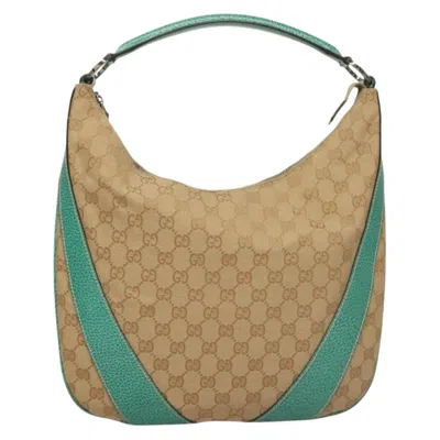Pre-owned Gucci Gg Canvas Beige Canvas Shoulder Bag () In Sand