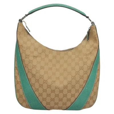 Pre-owned Gucci Gg Canvas Beige Canvas Shoulder Bag () In Sand