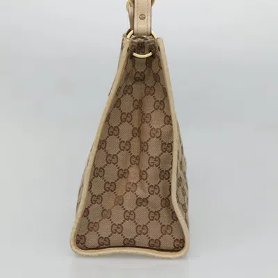 Pre-owned Gucci Gg Canvas Beige Canvas Shoulder Bag () In Sand